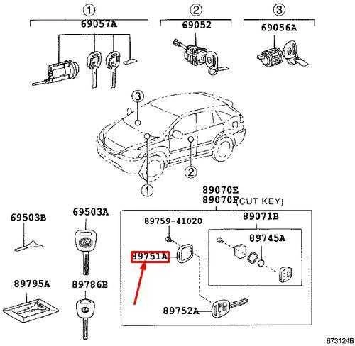 Toyota LEXUS ES XV30 Raktų Pakeitimo Galinis Dangtelis 8975148031 89751-48031 NAUJAS ORIGINALUS
