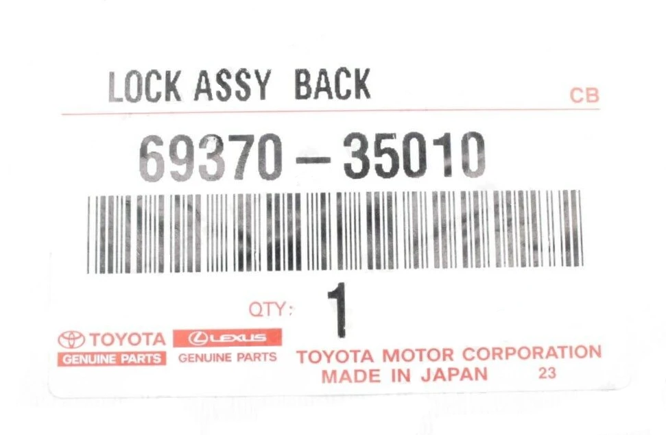 TOYOTA Pickup galinio stumdomojo lango fiksatorius originalus 69370-35010