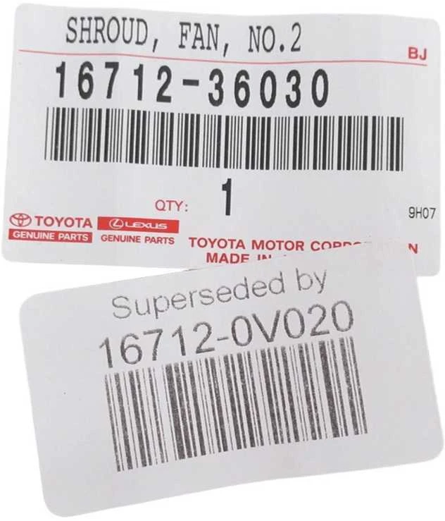 Toyota RAV4 2013 2018 Aukštutinis Radiatoriaus Ventiliatorius Skydas Originalus 167120V020
