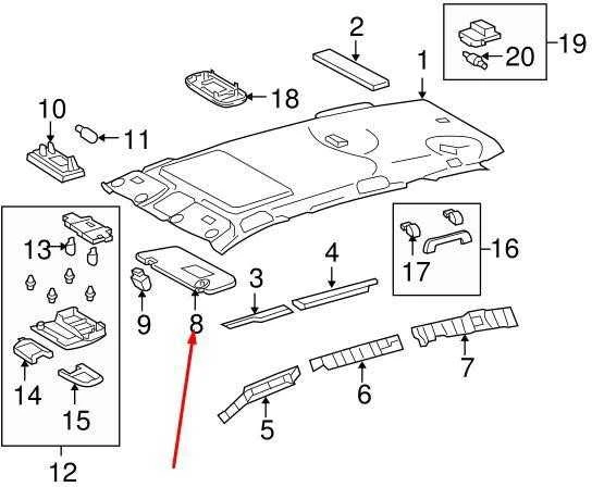 TOYOTA RAV4 XA30 Dešinysis saulės skydelis 7431042452B2 NAUJAS ORIGINALUS