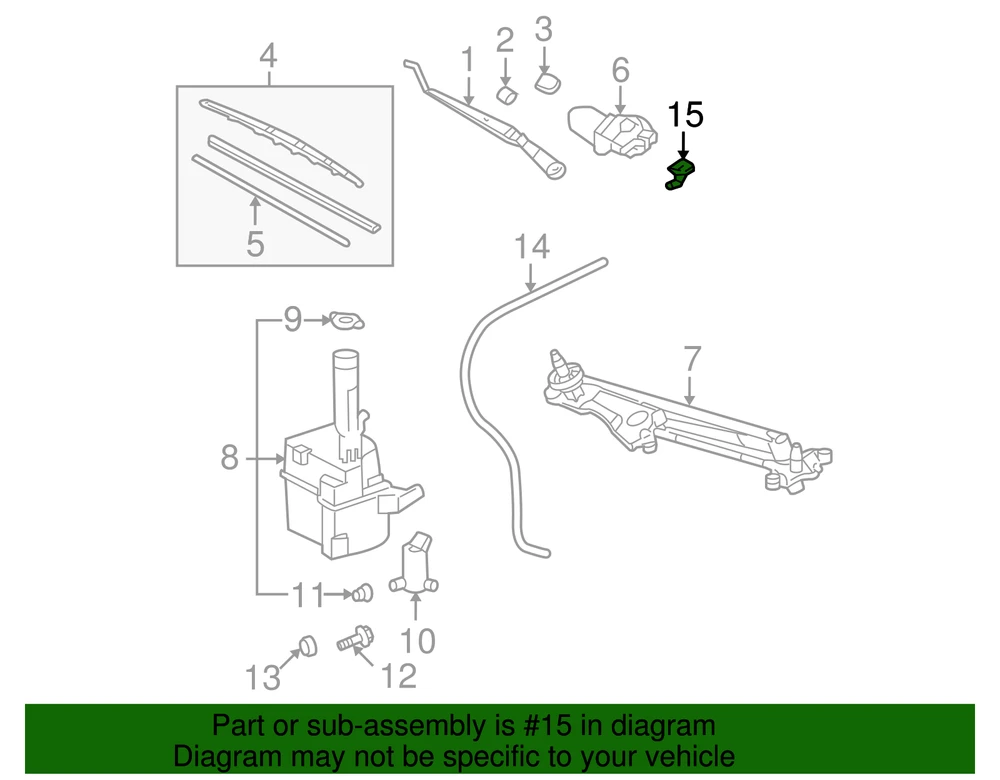 Toyota Solara Priekinis Vėžimo Šluotėlio Antgalis Originalus 85381AA050