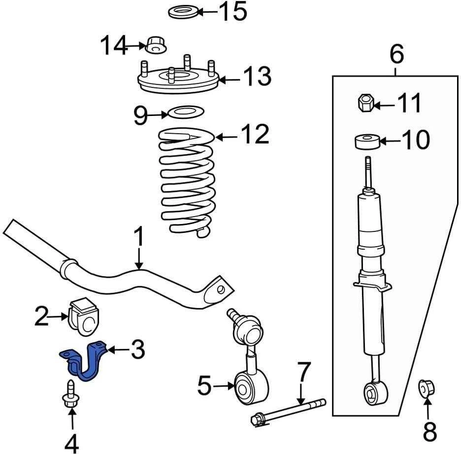 Toyota Stabilizatorius Bar Bracket 2008 2022 Sequoia 2007 2021 Tundra Originalus 488240C010