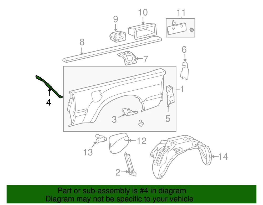 Toyota Tacoma 2005 2016 Kairysis Priekinis Kroviniu Aikštelės Stiprintuvas Originalus 6567204050
