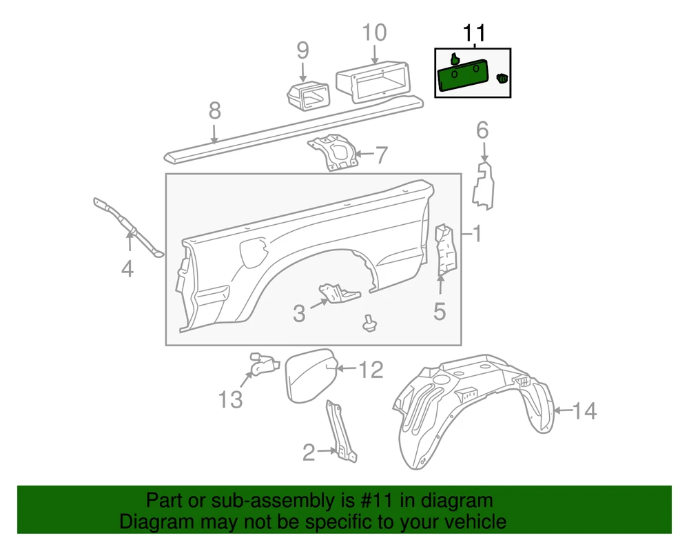 Toyota Tacoma 2005 2025 Kairio Pusės Lovos Dėžių Dangtis Originalus 6407404011