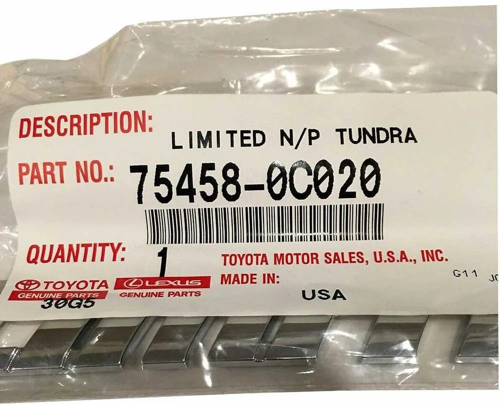 Toyota Tacoma Tundra Chrominis Ribos Žymė Originalus 754580C020