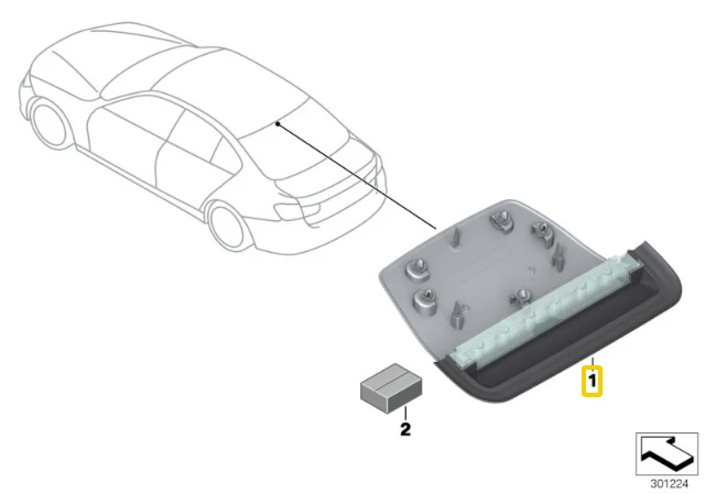 Trečias Stoplampas BMW F30 2011 2015 Originalus 63257259856