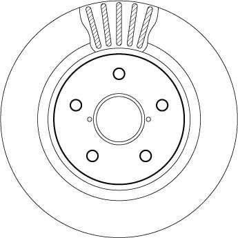 TRW 249x9 mm, 4x108, ištisinis, su rato guoliu, su ABS jutiklio žiedu DF2059BS