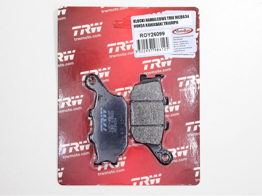 TRW MCB634 STABDŽIŲ KALADĖLĖS HONDA KAWASAKI TRIUMPH