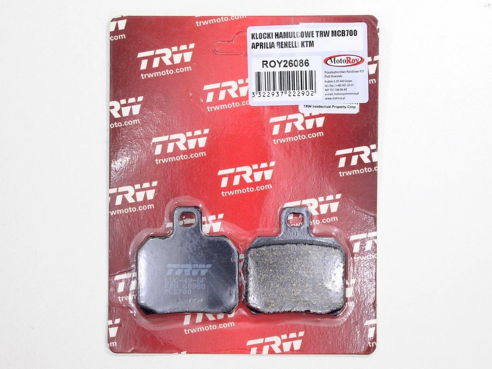 TRW MCB700 STABDŽIŲ KALADĖLĖS APRILIA BENELLI KTM