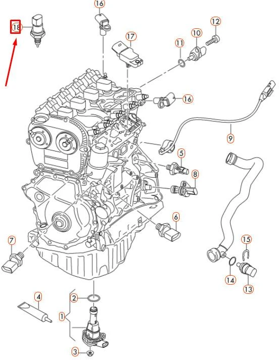 VAG A4 A5 A6 Q3 Q5 Reverso Svetlo Sviesto 0B1941521B Originalus