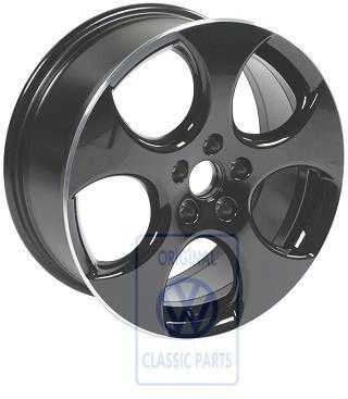 Vag Aliuminio Ratai Glossy Juoda Volkswagen Golf Jetta 2005-2013 Originalus 1K0601025BAAX1