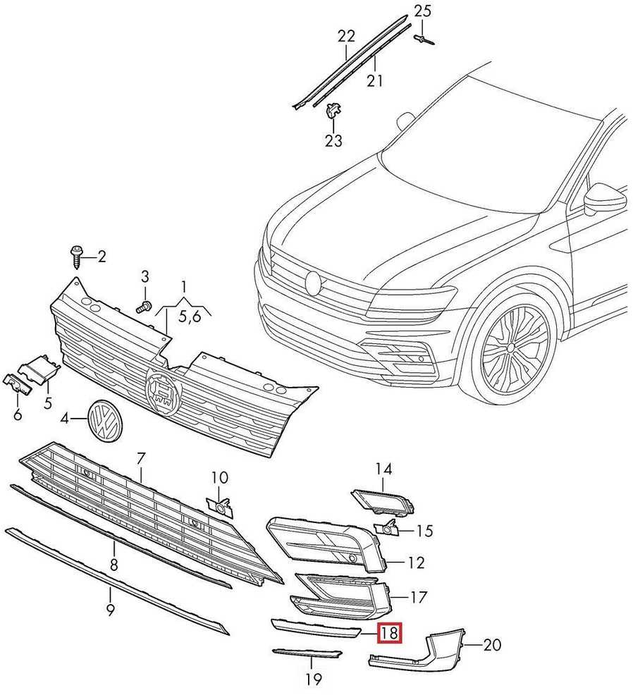 Vag Apdailos Apdaila Gruntuota Volkswagen Tiguan Ad Bt Originalus 5NA853102BGRU