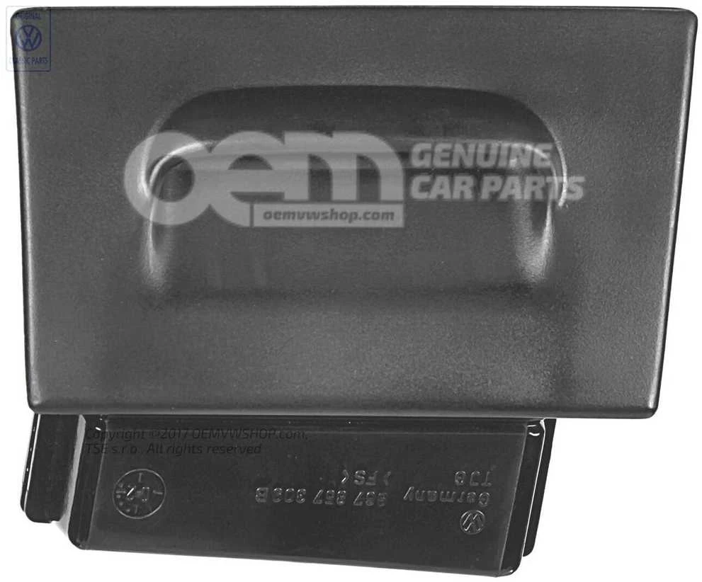 Vag Ashtray Satin Juodas Volkswagen Polo 86C 80 1982 1994 Originalus 867857309B01C
