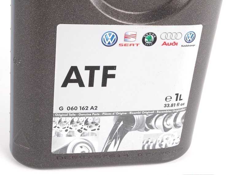 VAG Atf (automatinė pavarų skysčio) automatinėms pavaroms. Žr. darbo vadovą G060162A2