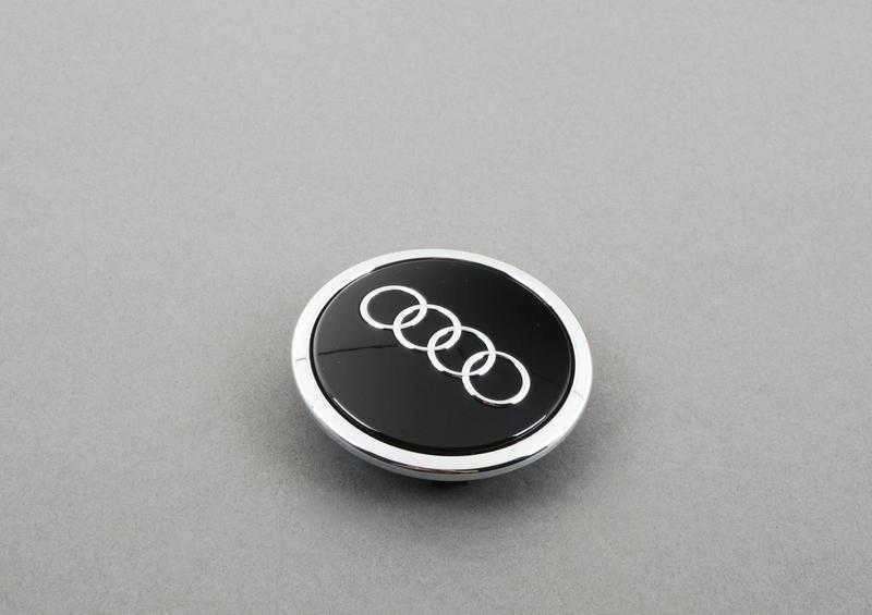 Akumuliatorius VAG "Audi" 21 colio lengvojo lydinio ratlankio centrinė stebulė juoda blizgi kepurė originali 8T0601170AAX1