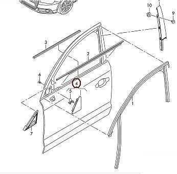 VAG AUDI A1 11-17 Priekinių durelių kampų apdailos dangtelis blizgiai juodas dešinysis O/S originalus 8X38376385FQ