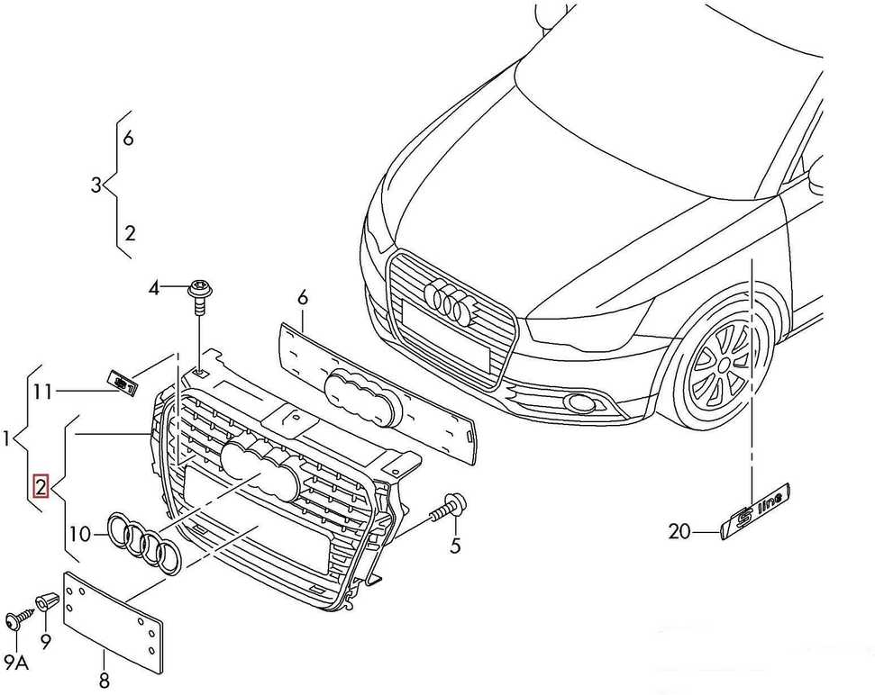 Audi A1 2011 2014 VAG Radiatoriaus Grotelės Pilkos Akmens Spalvos Originalus 8X08536511QP