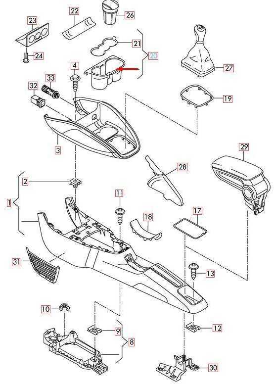 VAG Audi A1 8X1 Centrinė konsolė puodelių laikiklis 8X0862533 6PS NAUJAS ORIGINALUS