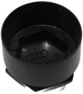 VAG "Audi A1 A6 A7 A7 Q2 Q3" juodos spalvos ratų veržlių varžtų dangtelio dangtelis originalus 4M0601173C