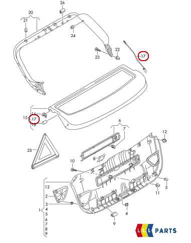 VAG AUDI A3 13-16 siuntų lentynos laikymo virvės dirželis dešinėje O/S originali 8V4867668