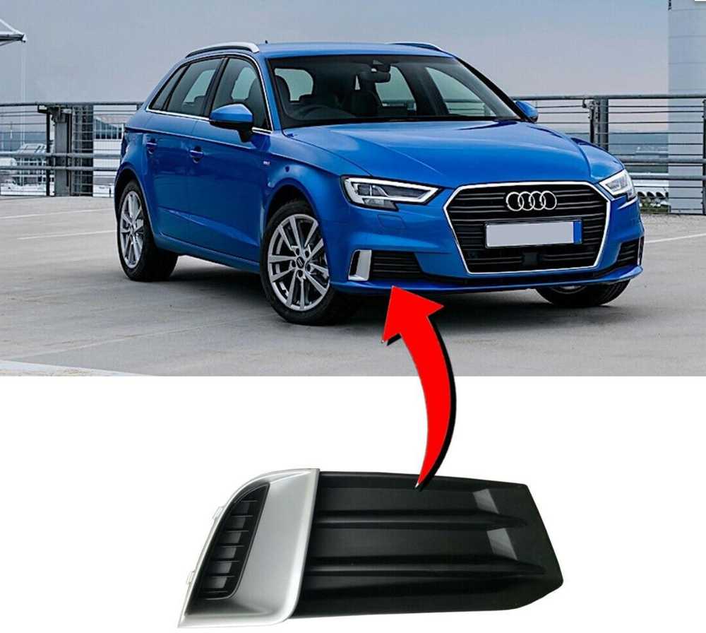 VAG AUDI A3 2017-2019 Priekinio bamperio grotelės dešinėje O/S originalios 8V58076729B9