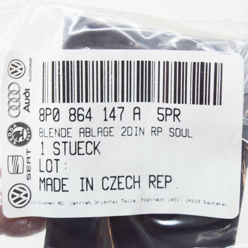 VAG AUDI A3 8P Centrinės konsolės viršutinė peleninė dangtelio apdaila 8P0864147A5PR NAUJA ORIGINALI