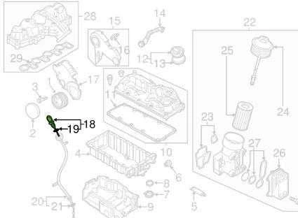 VAG Audi A3 8P Q3 2.0 Tdi Oil Dipstick Dip Stick Genuine 03L115611T