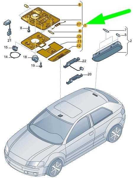 VAG AUDI A3 8P Vidaus Lubų Apšvietimo Lempa 8P0947135D6PS NAUJA ORIGINALI