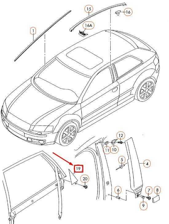 VAG AUDI A3 8P1 Galinis Kairysis Išorinis Kampinis Apdailos Elementas 8P4853273CY9B NAUJAS ORIGINALUS