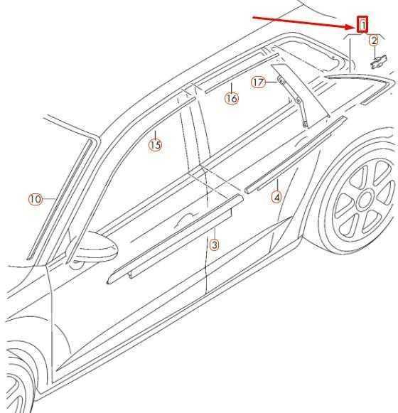 VAG AUDI A3 8V Galinės Dešinės Ketvirtinės Langų Apdailos 8V5853346CT94 NAUJA ORIGINALI