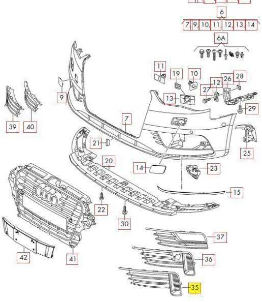 VAG AUDI A3 8V Priekinis bamperis apatinis N/S kairės pusės grotelės 8V58076819B9 Originalus