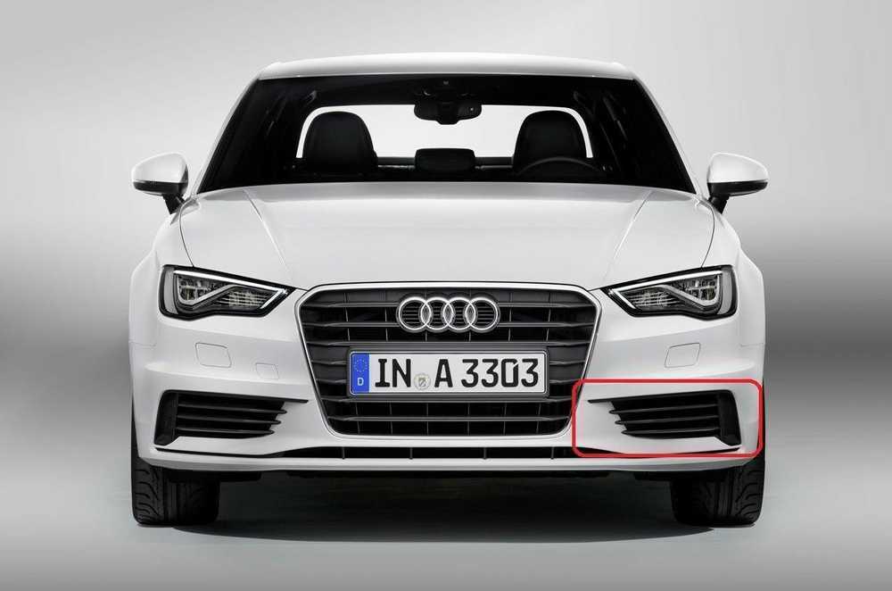 VAG AUDI A3 8V Priekinis bamperis apatinis N/S kairės pusės grotelės 8V58076819B9 Originalus