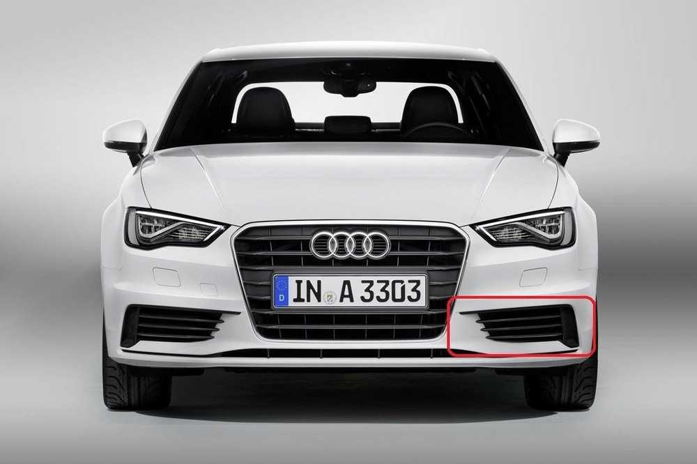 VAG AUDI A3 8V Priekinis bamperis apatinis N/S kairės pusės grotelės 8V58076819B9 Originalus