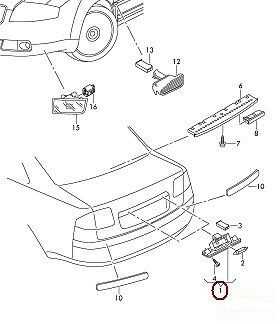 VAG AUDI A3 A4 A4 A5 A6 A8 Q7 numerio ženklo dešiniojo žibinto lęšis 8E0943022B originalus