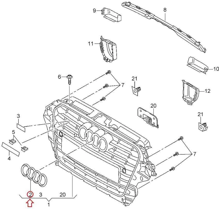 VAG AUDI A3 A4 A5 A6 priekinis ženkliukas žiedas grotelių emblema originalus 8T08536052ZZ