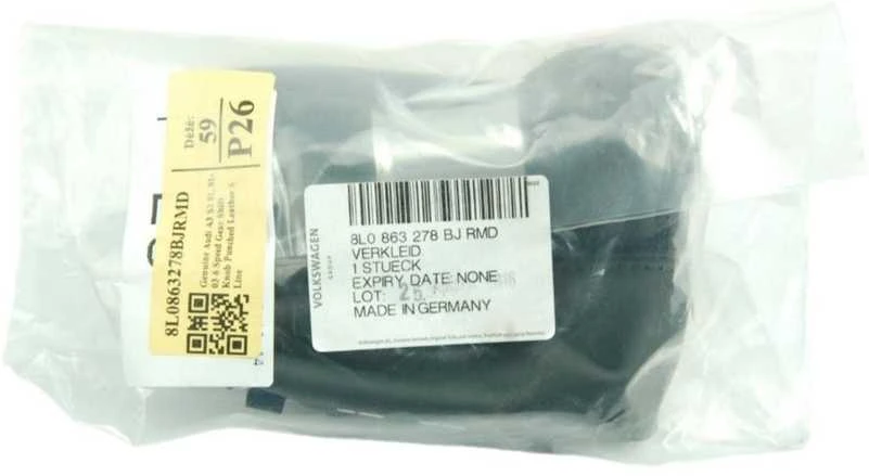 VAG Audi A3 S3 8L 01-03 pavarų perjungimo rankenėlė 6 greičių perforuota odinė "S Line" originali 8L0863278BJRMD
