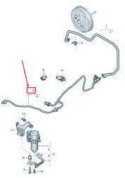 VAG Audi A3 S3 8V 2019 Benzinas Vakuuminė Linija Vamzdžio Žarna Originali 5Q0612041BF