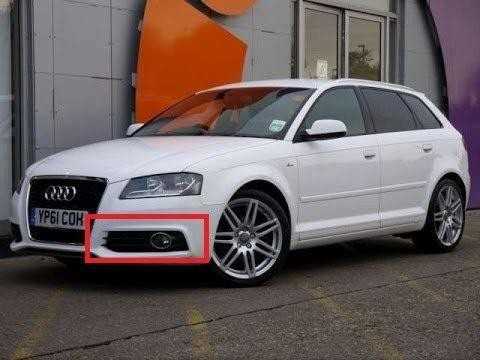 VAG AUDI A3 S3 priekinių rūko žibintų grotelės matinės juodos kairės pusės originalios 8P0807681PZDE