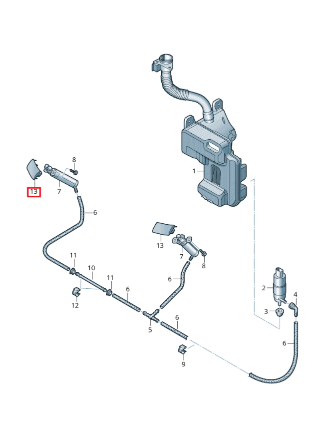 VAG AUDI A3 S3 priekinių žibintų ploviklio dangtelis, gruntuotas O/S dešinysis originalus 8V5955276GRU