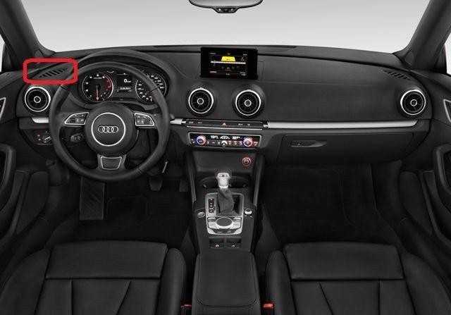 VAG AUDI A3/S3/RS3 LHD priekinis prietaisų skydelis N/S kairė oro ventiliacijos anga originali 8V18197936PS