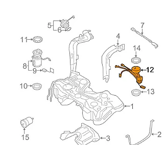 VAG AUDI A3 V6 8P 3.2 QUATTRO automatinis degalų siuntėjas, įmontuotas į baką, originalus 1K0919673AC