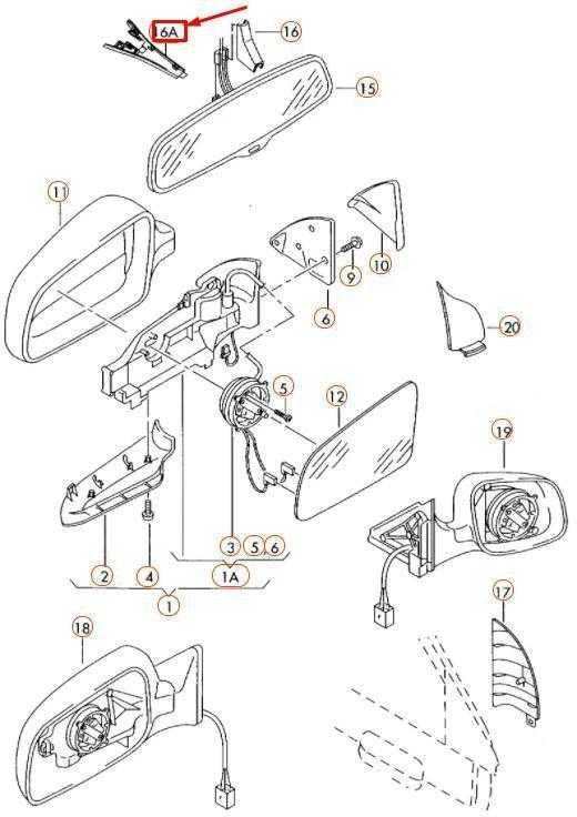 VAG AUDI A3 vidinis galinio vaizdo veidrodėlio dangtelis originalus 4F0857593G4PK
