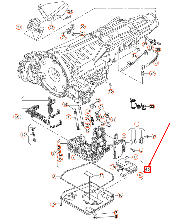 VAG AUDI A4 8K B8 DSG automatinės pavarų dėžės filtras originalus 0B5325429E