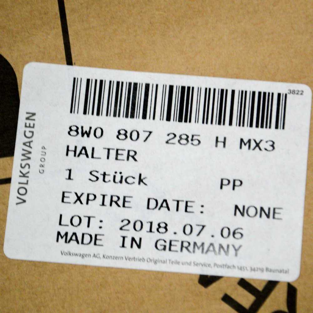 VAG Audi A4 8W B9 Priekinis Bamperio Numerio Laikiklis 8W0807285HMX3 NAUJAS ORIGINALUS