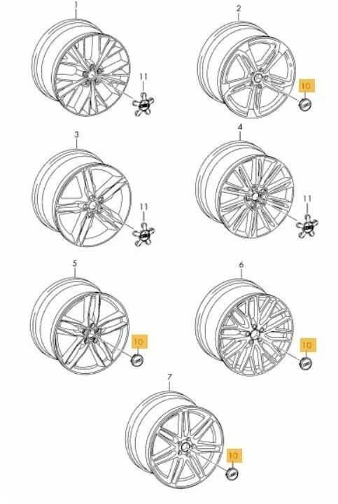 VAG AUDI A4 A5 A5 A6 A6 A7 A8 Q5 Lydinio ratlankio centrinio dangtelio dangtelis originalus 8T0601170A7ZJ