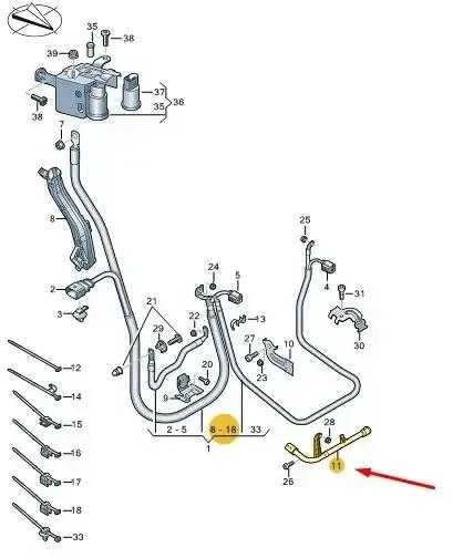 VAG Audi A4 A5 Q5 Q7 Q8 Touareg Vairu Kabeliu Gidas Originalus 8W0971824AA