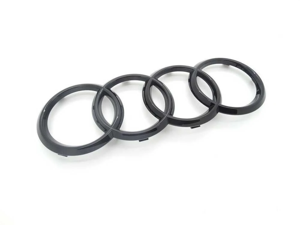 VAG Audi A4 A6 A6 A7 Q3 Q5 Q7 Emblema Žiedai Logotipas Ženklas Grotelės Juoda 4H0853605BT94 Originali