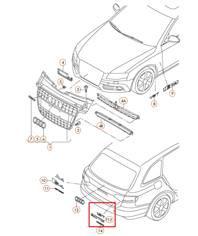 VAG AUDI A4 A6 A6 ALLROAD QUATTRO Galinis chromuotas Allroad ženkliukas originalus 8K9853735A2ZZ