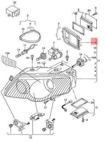 Vag Audi A4 A6 Kairysis Viršutinio Gaubto Dangtelis Originalus 3C0941607H