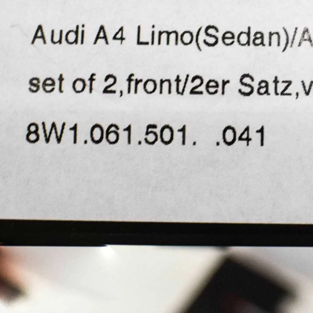 Vag Audi A4 Avant 2016 2017 Visų Orų Pėdų Kilimėliai Juodi Originalus 8W1061501041